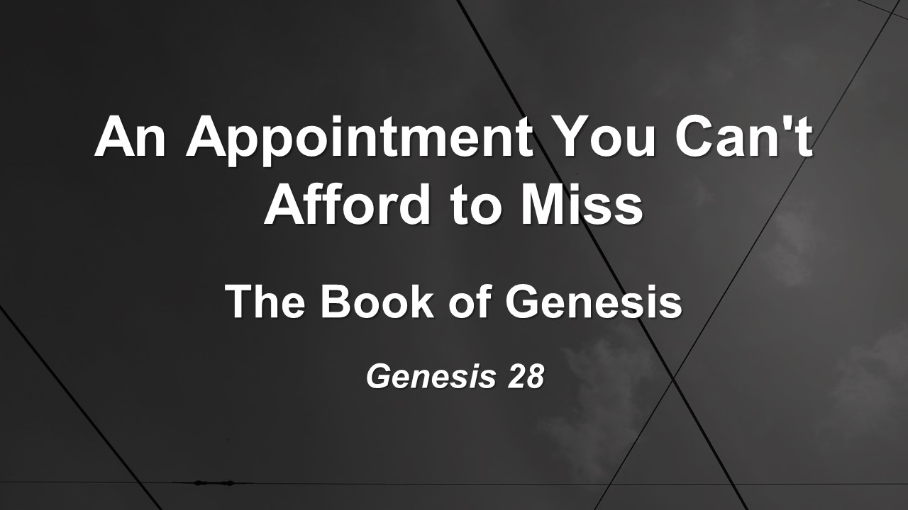 An Appointment You Can’t Afford to Miss