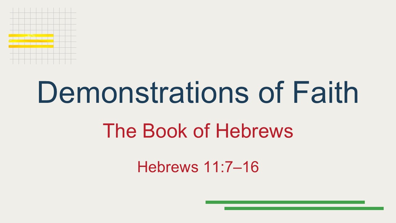 The Demonstration of Faith