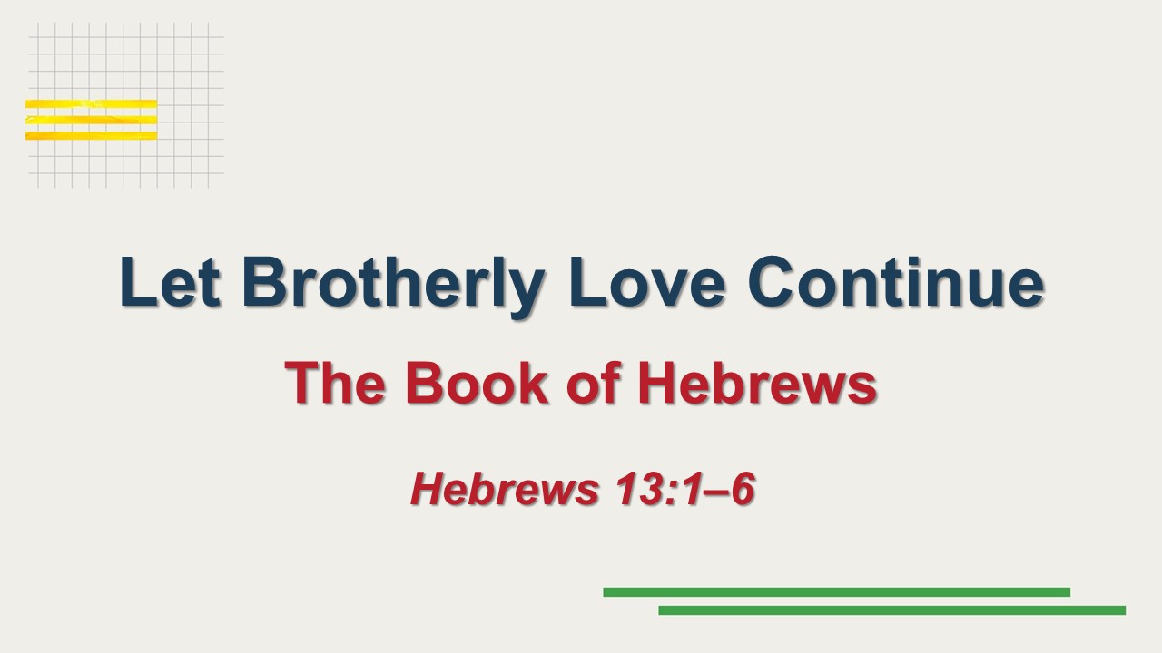 Let Brotherly Love Continue