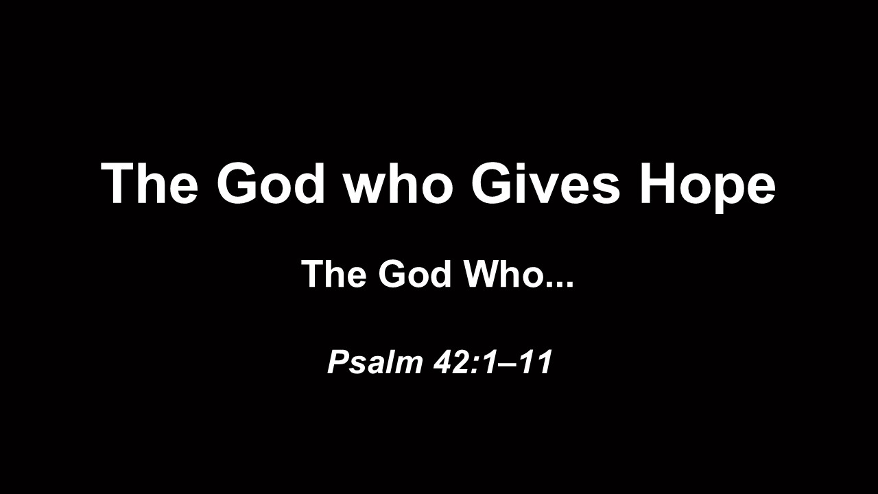 The God who Gives Hope